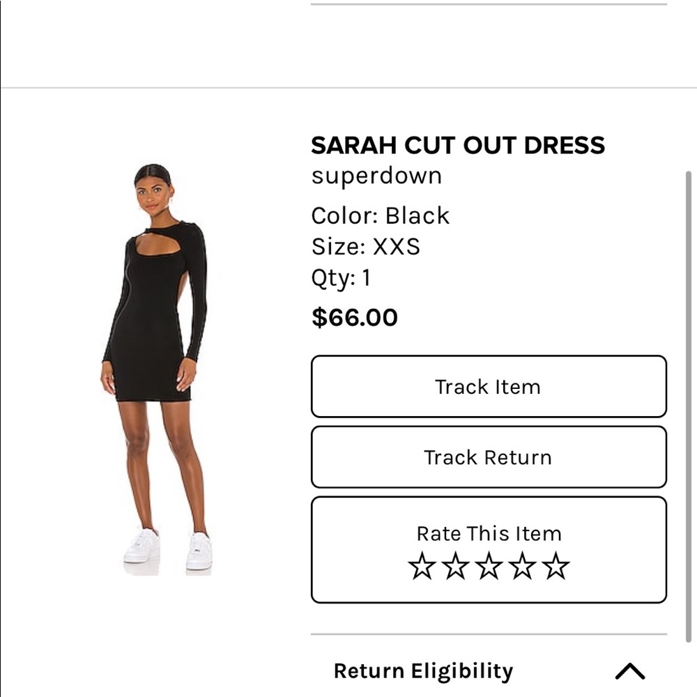 SARAH CUT OUT DRESS - Black